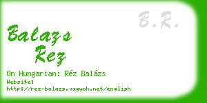balazs rez business card